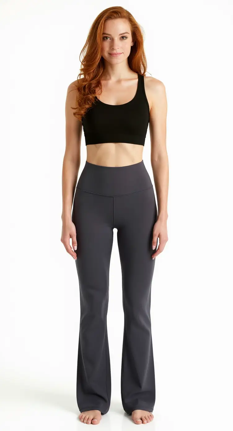 Bootcut Yoga Pants in Shadow Charcoal — The Bootcut Office Edit style look