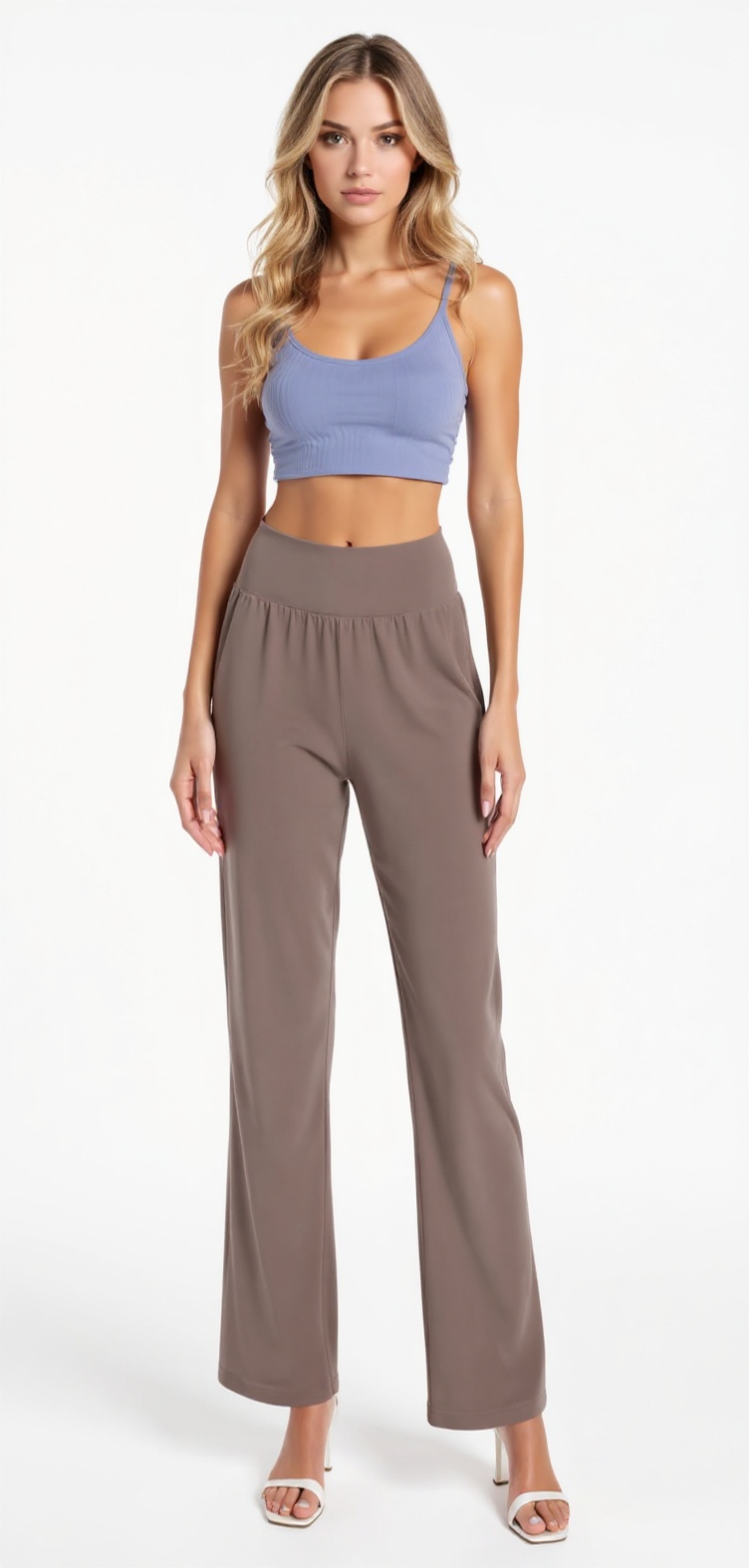 Wide-Leg Yoga Pants in Dusty Rose — The Bootcut Office Edit style look