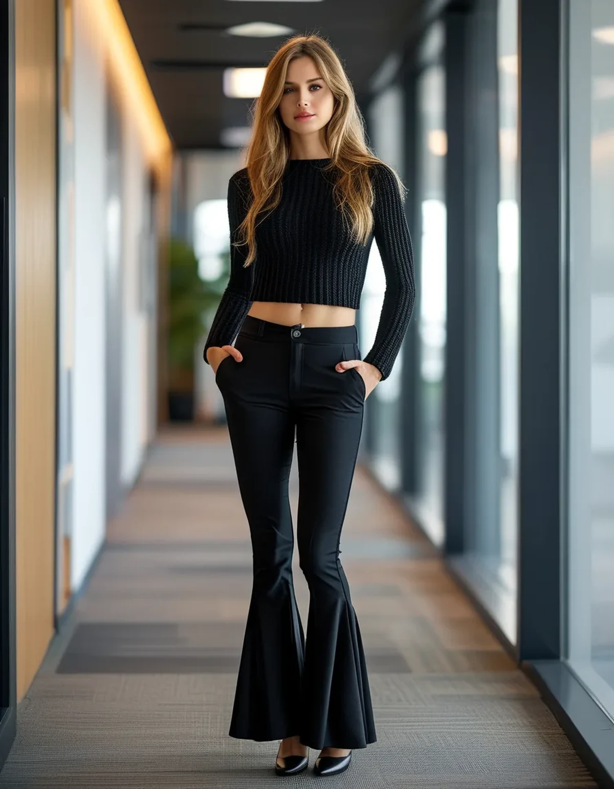 The Hem Length That Decides Whether Bootcut Reads as Office or Gym
